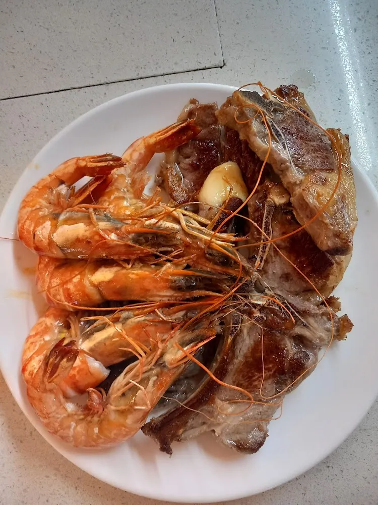Gambas Grillées Côte Agneau
